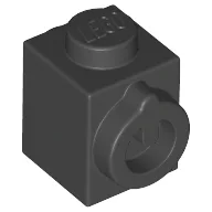 Brick Special 1 x 1 with Stud on Side and Conductive Element on Opposite Side / Black