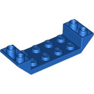 Lego Brick Sloped Inverted 45° 6 x 2 Double with 2 x 4 Recessed / Blue