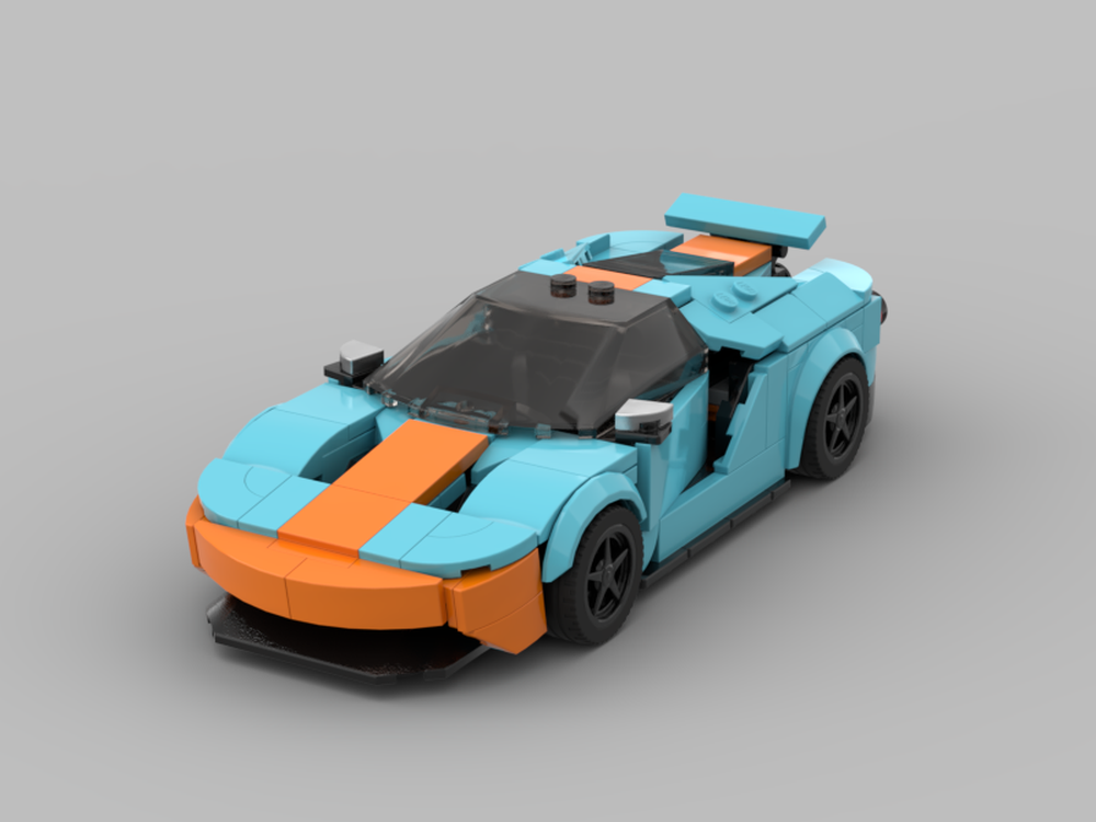 Lego Ford GT Heritage Edition spoiler and stripe Mod