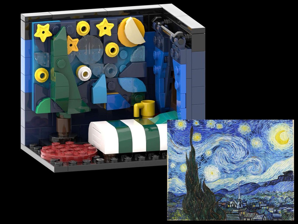 Lego Van Gogh Starry Night Bedroom