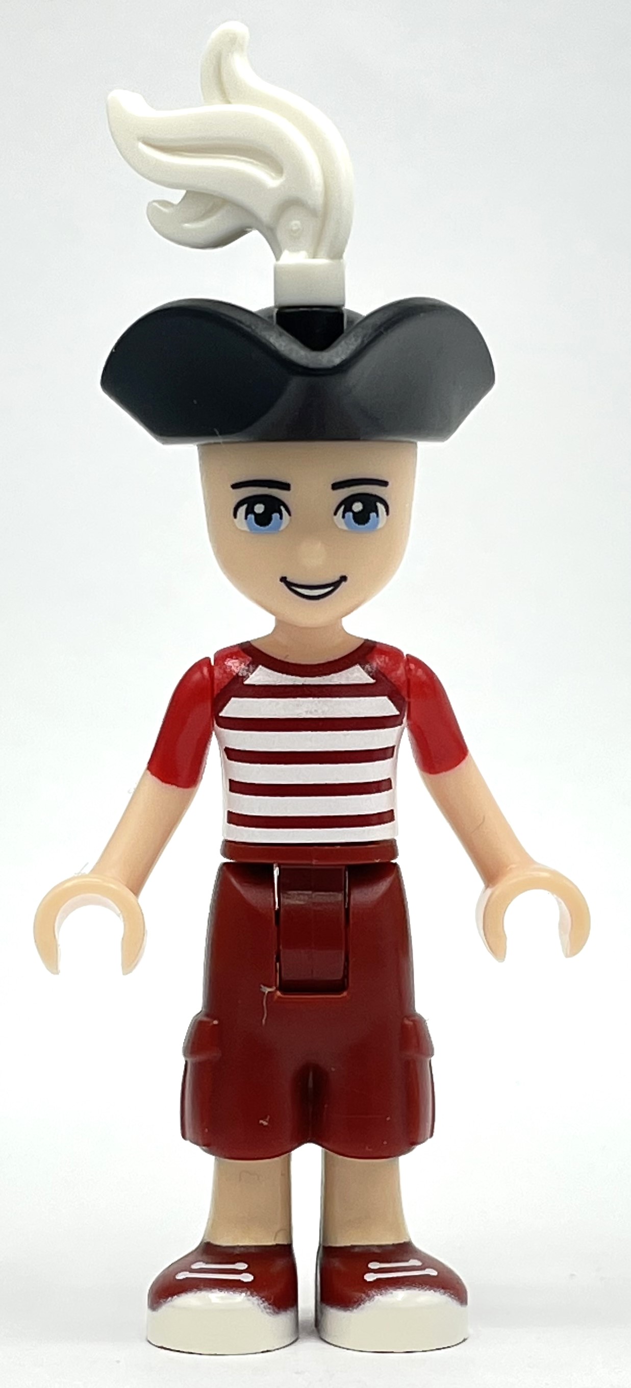 Lego Zack - Red/White Shirt, Dark Red Trousers, Pirate Hat