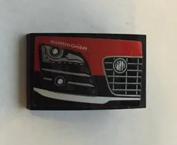 Slope, Curved 3 x 2 with 'quattro GmbH', Headlight and Front Bumper Pattern Model Right Side (Sticker) - Set 75873