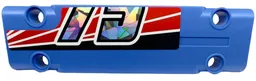 Technic, Panel Plate 3 x 11 x 1 with Partial Holographic Number 75 Bottom Half on Black, White and Red Stripes Pattern Model Left Side (Sticker) - Set 42153