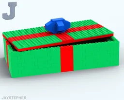 Red & Green Birthday Holiday Gift Box