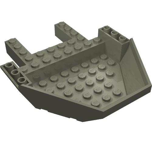 Lego Brick Wedged, Sloped Inverted 12 x 10 x 2 2/3 Cockpit