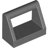 Tile Special 1 x 2 with Handle / Dark Bluish Gray