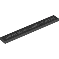 Tile 1 x 8 with 'United States Capitol Building' Print / Black