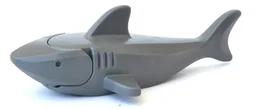 Shark with Rounded Nose and Debossed Gills and Eyes