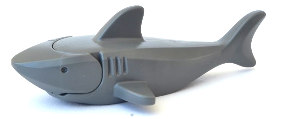 Lego Shark with Rounded Nose and Debossed Gills and Eyes