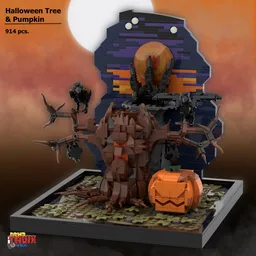 Halloween Tree & Pumpkin