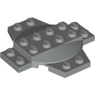 Lego Plate Special 6 x 6 x 2/3 Cross with Dome / Light Gray