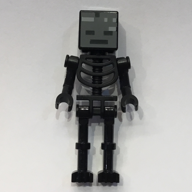 Lego Wither Skeleton, Square Skull, Bent Arms
