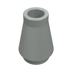 Cone 1 x 1 [No Top Groove] / Light Gray