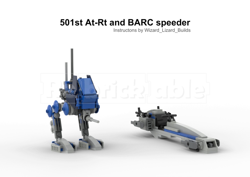 Lego 501st At-Rt and BARC speeder
