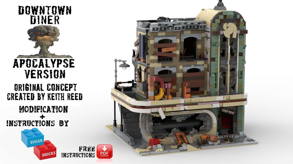 Lego Downtown Diner - Apocalypse Version