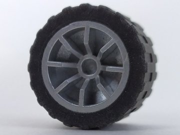 Lego Wheel 18mm D. x 14mm Spoked with Black Tire 24 x 14 Shallow Tread (51377 / 30648)