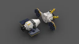 CSMA Next-generation crewed spacecraft Mengzhou and Lanyue Lunar Lander (1:110 Saturn V Scale)
