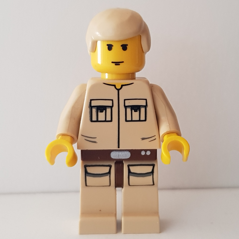 Lego Luke Skywalker, Cloud City Outfit, Yellow Skin, Tan Shirt