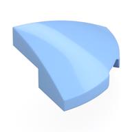 Lego Brick Round Corner, Curved 2 x 2 x 2/3 Quarter Circle With 1 x 1 Bottom Cutout / Bright Light Blue