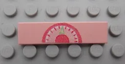 Tile 1 x 4 with Weight Scale Pattern (Sticker) - Set 3242 / Light Salmon