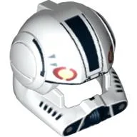 Helmet Clone Pilot with Open Visor and Black and Tan Details Print / White