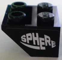 Slope, Inverted 45 2 x 2 with Flat Bottom Pin with White 'SPHERE' Pattern (Sticker) - Set 8898