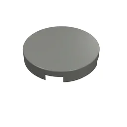 Tile Round 2 x 2 with Bottom Cross / Dark Bluish Gray