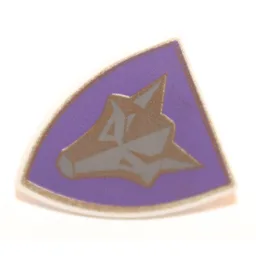 Shield Triangular with Purple and Gold Danju Wolf Print