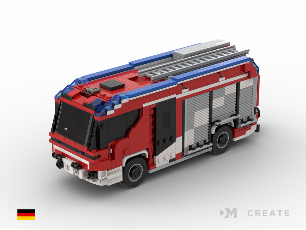 Lego Rosenbauer RT Hybrid fire truck engine - Berlin color markings -