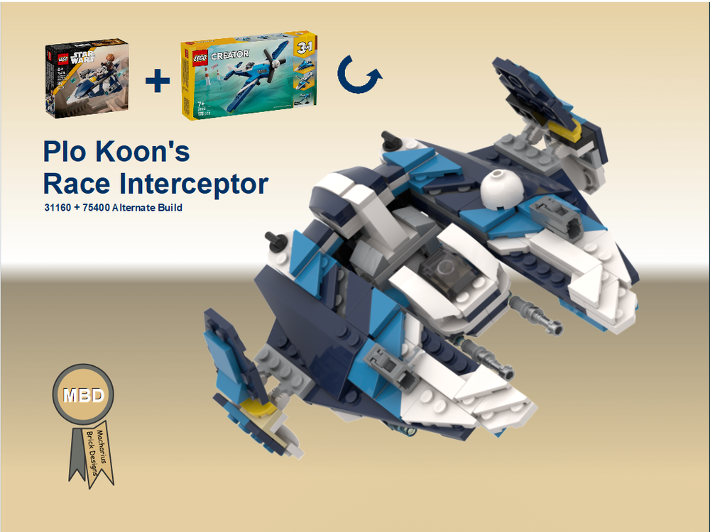 Lego Plo Koon's Race Interceptor, 31160+75400 Alternate Build