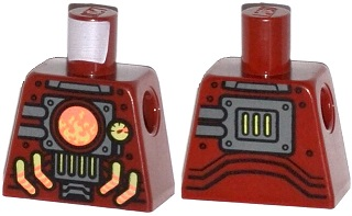 Lego Torso Agents Robot with Furnace with Gauge and Piping Pattern