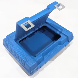 Storage Case, with Molded Handle and Panel Opening / Blue