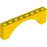 Brick Arch 1 x 8 x 2 / Yellow