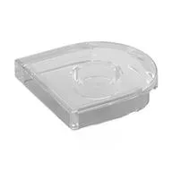 Tile Round 2 x 2 Half Circle / Trans-Clear