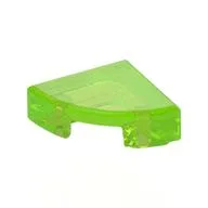 Tile Round 1 x 1 Quarter / Trans-Bright Green