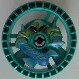 Technic Disc 5 x 5 Notched, Axer Print / Dark Turquoise
