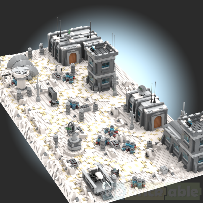 Lego Hoth battle base trenchline