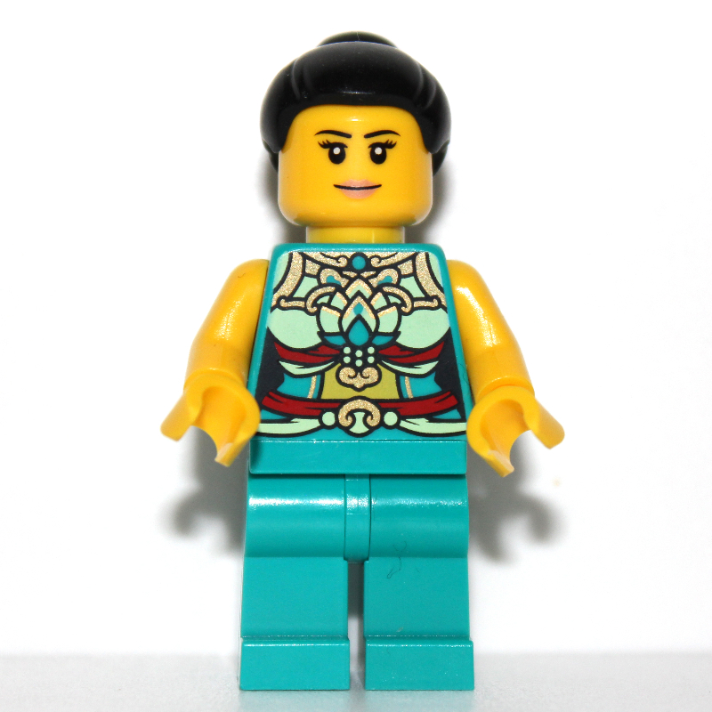 Lego Dark Turquoise Torso, Chinese Decorations, Dark Turquoise Legs, Black Hair Bun
