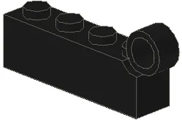 Hinge Brick 1 x 8 Male / Black
