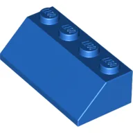 Brick Sloped 45° 2 x 4 / Blue