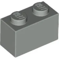 Brick 1 x 2 / Light Gray