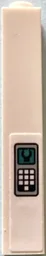 Brick 1 x 1 x 5 - Solid Stud with Keypad and Dark Turquoise Screen Pattern (Sticker) - Set 76131