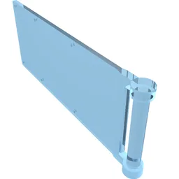Flag 7 x 3 with Rod / Trans-Light Blue