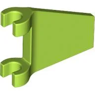 Flag 2 x 2 Trapezoid with Flared Area between Clips / Lime