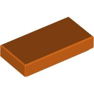 Lego Tile 1 x 2 with Groove / Reddish Orange