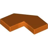 Tile Special 2 x 2 Corner with Cut Corner - Facet / Reddish Orange