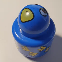 Primo Brick 1 x 1 with Round Rattle, Bird and Arrows Print / Blue