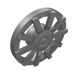 Wheel Cover 10 Spoke - for Wheel 18976 / Flat Silver