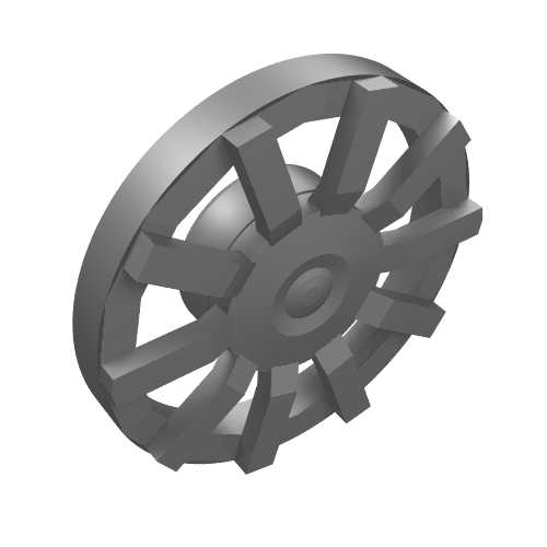 Lego Wheel Cover 10 Spoke - for Wheel 18976 / Flat Silver