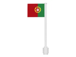Flag on Flagpole, Straight with Portugal Pattern (Stickers)
